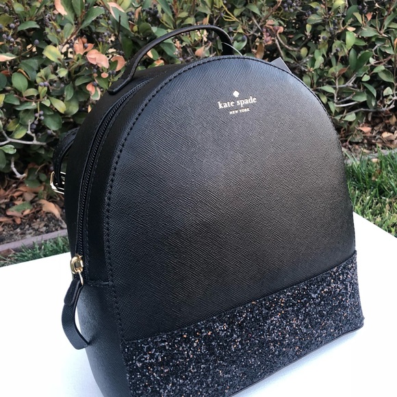 Kate Spade Black Glitter Backpack - Picture 2 of 5